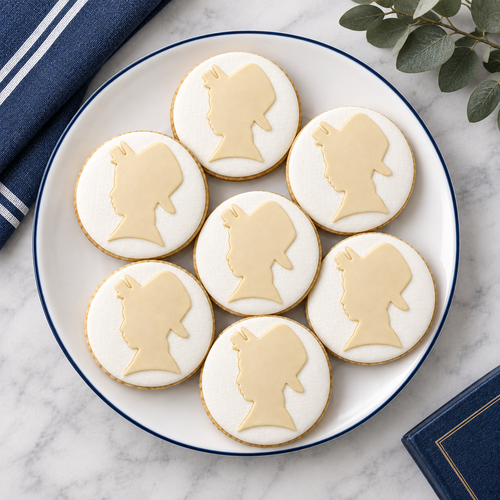 Elegant Silhouette Cookies - 12 per Platter