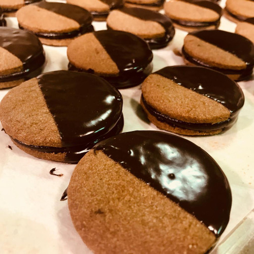 KOSHER FOR PASSOVER (NON-GEBRUCHTS) Chocolate Dipped Ganache Cookies- 2 Lbs