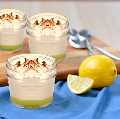 KOSHER FOR PASSOVER (NON-GEBRUCHTS) Lemon Meringue Mousse Mason Jars- 12 Per 9x13