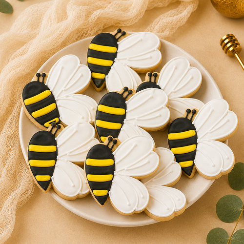 Bumble Bee Icing Cookies - 12 per 9x13 Gift Platter