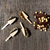 Hazelnut Miniature Popsicles made of crushed hazelnuts and chocolate.