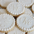 White Monogram Circle Cookies - 12 per Platter