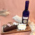 Purim Mishloach Manos 8" Chocolate Log with Wine and Mask Cookie