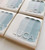 Custom Baby Boy Ombre Blue Name Square Icing Cookies - 12 per 9x13 Gift Platter