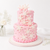 Two Tier Strawberry Snowflake Cake-Local Pickup Only