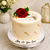 8" Custom Rose and Gold Splattered Cake