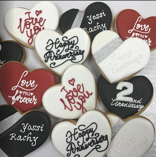 Anniversary Assorted Icing Cookies 9x13 Gift Platter| Elegant Desserts NY