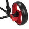Caddymatic Golf Continental 3 Wheel Folding Golf Push/Pull Trolley Black/Red