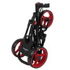 Caddymatic Golf X-Lite One-Click Folding Pull/Push Golf Trolley Black/Red