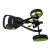 Caddymatic Junior Golf Trolley 3 Wheel Folding Trolley for Kids, Black/Green