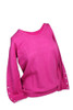 Ashworth Ladies Round Neck Sweater Buttoned Sleeves