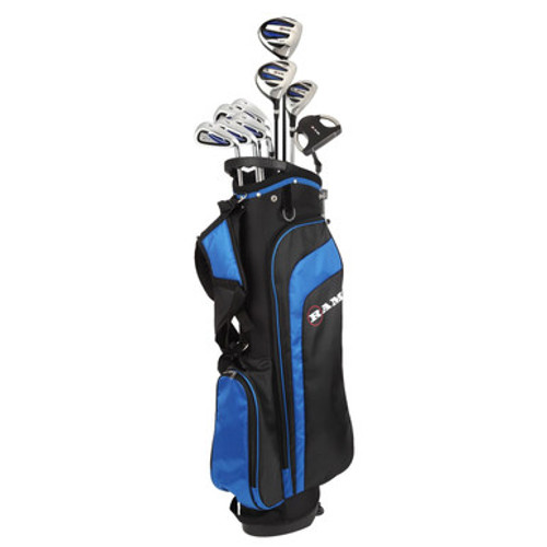 Ram Golf EZ3 Tall Mens +1" Golf Clubs Set with Stand Bag Graphite/Steel Shafts