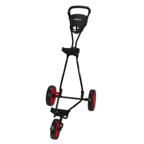 Caddymatic Golf Continental 3 Wheel Folding Golf Push/Pull Trolley Black/Red Caddymatic Golf Continental 3 Wheel Folding Golf Push/Pull Trolley Black/Red