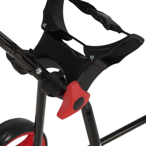 Caddymatic Golf Continental 3 Wheel Folding Golf Push/Pull Trolley Black/Red Caddymatic Golf Continental 3 Wheel Folding Golf Push/Pull Trolley Black/Red