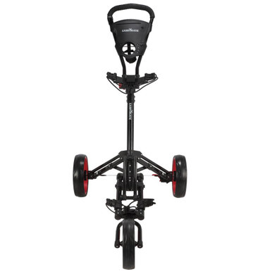 Caddymatic Golf X-Lite One-Click Folding Pull/Push Golf Trolley Black/Red