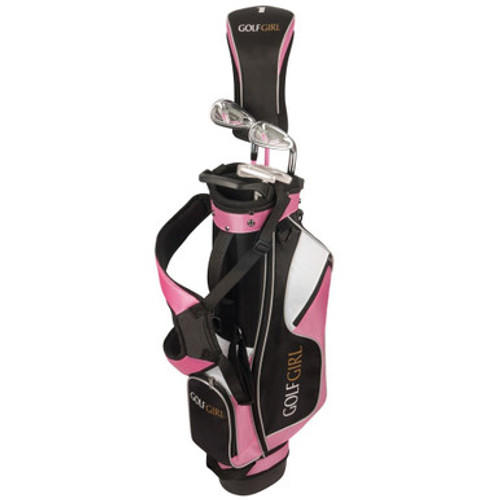 Golf Girl Junior Girls Golf Set V3 with Pink Clubs and Bag, Right Hand Golf Girl Junior Girls Golf Set V3 with Pink Clubs and Bag, Right Hand