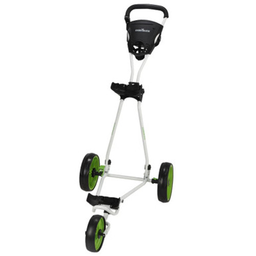 Caddymatic Golf Continental 3 Wheel Folding Golf Push/Pull Trolley White/Green Caddymatic Golf Continental 3 Wheel Folding Golf Push/Pull Trolley White/Green
