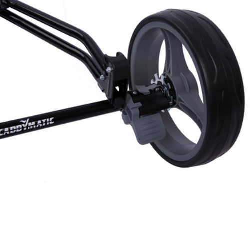 Caddymatic Junior Golf Trolley 3 Wheel Folding Trolley for Kids, Black/Grey Caddymatic Junior Golf Trolley 3 Wheel Folding Trolley for Kids, Black/Grey
