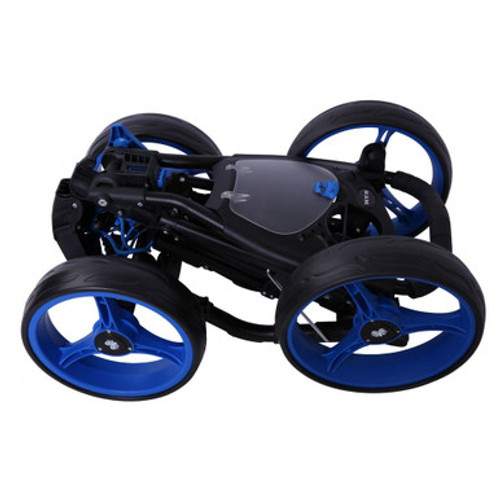 Ram Golf Deluxe FX 4 Wheel Golf Trolley Black/Blue Ram Golf Deluxe FX 4 Wheel Golf Trolley Black/Blue