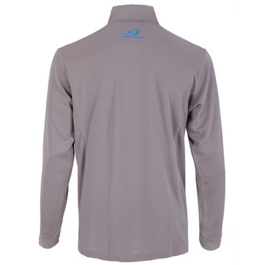 Woodworm Golf Mens 1/4 Zip Pullover Sweater Jumper, Grey/Sky Blue