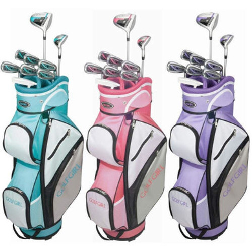 GolfGirl FWS3 Ladies Petite Golf Clubs Set with Cart Bag, All Graphite, Left Hand