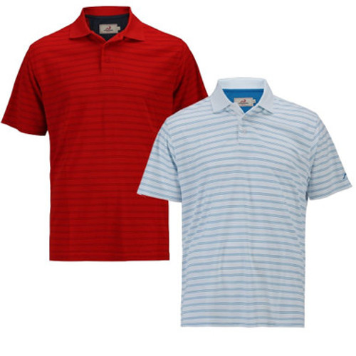 Woodworm Tour Stripe Mens Golf Polo Shirts - 2 Pack Woodworm Tour Stripe Mens Golf Polo Shirts - 2 Pack