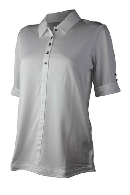 Adidas Womens AdiPure Button Cuff Polo