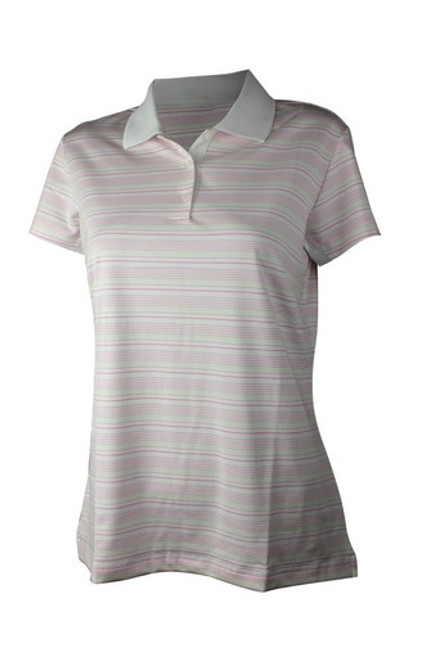 Adidas Womens ClimaCool Stripe Polo Adidas Womens ClimaCool Stripe Polo