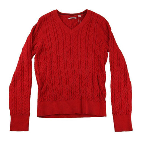 Ashworth Ladies Solid Cable Sweater Ashworth Ladies Solid Cable Sweater