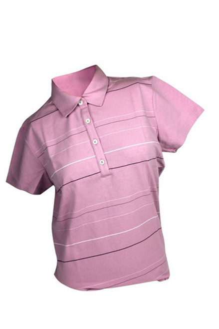 Ashworth Ladies Striped Polo Shirt Ashworth Ladies Striped Polo Shirt