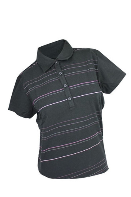 Ashworth Ladies Striped Polo Shirt Ashworth Ladies Striped Polo Shirt