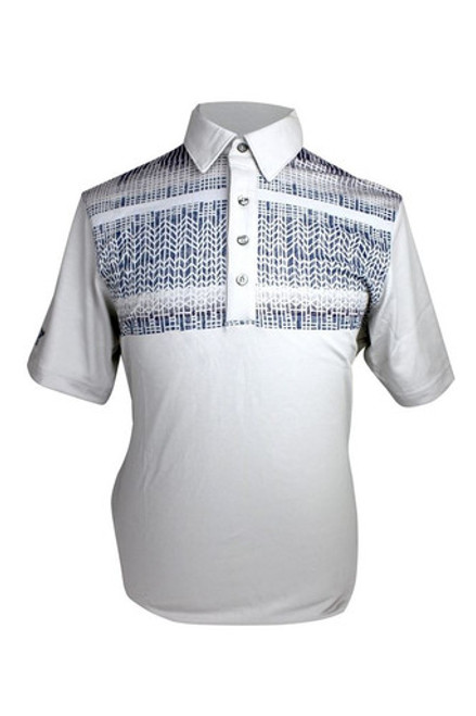 Ashworth Mens Patterned Block Print Polo