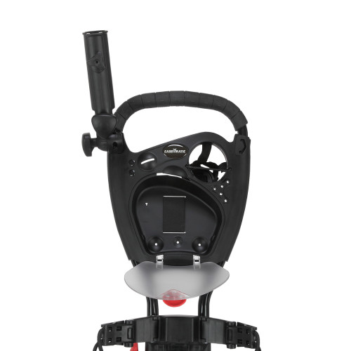 Caddymatic Golf Quad 4-Wheel Folding Golf Pull Push Trolley Black/Red