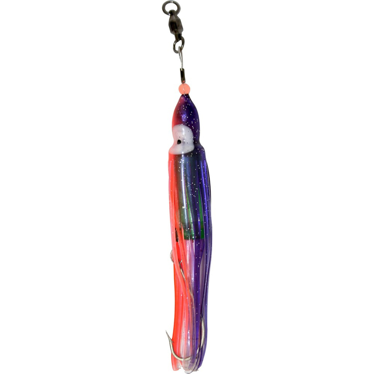 Squid Skirt Hoochie Lure - Dark Green & Orange - ColdTuna