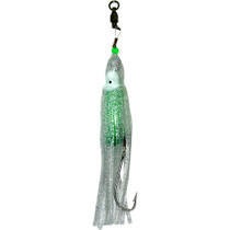 Squid Skirt Hoochie Lure - Silver Sparkle Squid Skirt Hoochie Lure - Silver Sparkle