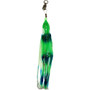 Squid Skirt Hoochie Lure - Glow in Dark Green with Blue Highlight