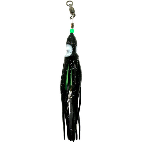 Squid Skirt Hoochie Lure - Black & Yellow