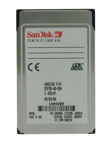 SDP3B-48-584 - SanDisk 48MB ATA/IDE PC Card SSD