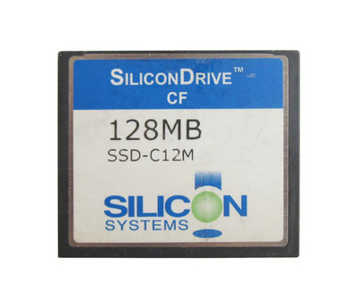 SiliconSystems SiliconDrive 128MB ATA/IDE CompactFlash Type I SSD mounted in server rack