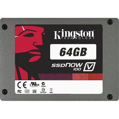 Kingston SV100S2D/64GZ SSDNow V100 Series 64GB MLC SATA 3Gbps 2.5 Internal SSD - Compatible with servers