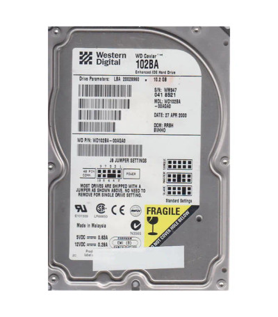 Western Digital 10.2GB 7200RPM ATA-66 2MB Cache Internal Hard Drive for ProLiant DL360p Gen8 Servers