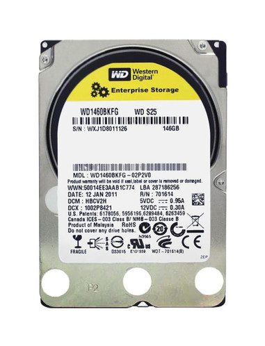 WD1460BKFG - Western Digital 147GB 10000RPM SAS 6Gb/s 2.5" HDD