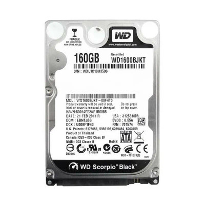 Western Digital Scorpio Black 160GB 7200RPM SATA 3Gbps 16MB Cache 2.5 Internal Hard Drive for laptops