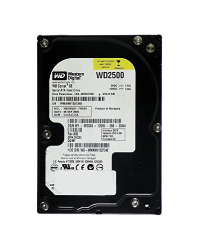 WD2500 - Western Digital 250GB 7200RPM SATA 3.5" HDD