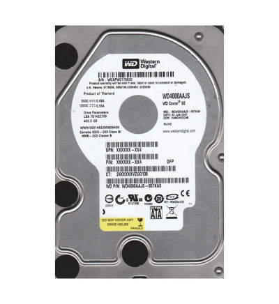 WD4000AAJS - WESTERN DIGITAL 400GB 7200RPM SATA 3.5" HDD