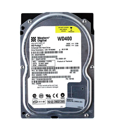 WD400EB - WESTERN DIGITAL 40GB 5400RPM EIDE 3.5" HDD