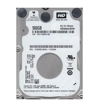 Western Digital 500GB 5400RPM USB 3.0 2.5 Internal Hard Drive for laptops