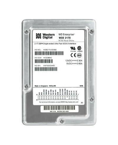 Western Digital Enterprise 2.1GB 7200RPM Ultra SCSI 512KB Cache 3.5 Internal Hard Drive for Servers
