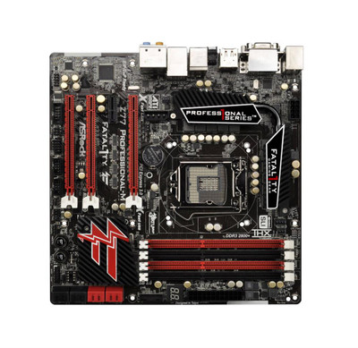 Z77-PROFESSIONAL-M ASRock Socket LGA 1155 Intel Z77 Chispet 3rd/ 2nd Generation Core i7 / i5 / i3 / Xeon / Pentium / Celeron Processors Support DDR3 4x DIMM 2x SATA3 6.0Gb/s ATX Motherboard