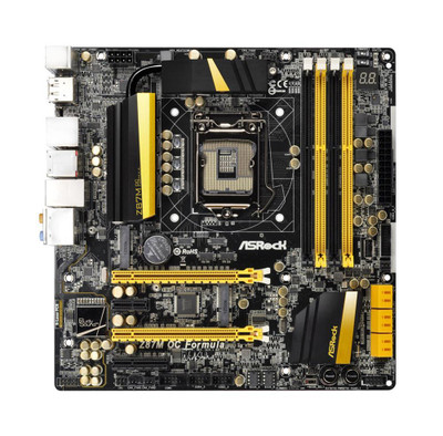 Z87MOCFORMULA ASRock Z87M OC Formula Socket LGA 1150 Intel Z87 Chipset 4th &amp; 4th Generation Core i7 / i5 / i3 / Pentium / Celeron Processors Support DDR3/DDR3L 4x DIMM 6x SATA3 6.0Gb/s Micro-ATX Motherboard